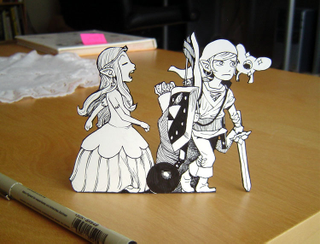 Illustration for article titled Somewhere, There's a Paper Mario Joke to Make About These Adorable Paper Zelda Figurines